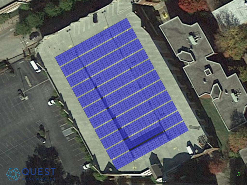 Long Span Parking Garage Layout for solar carport